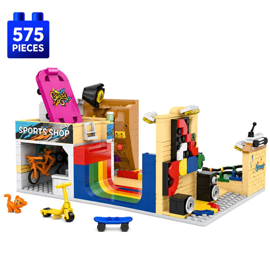 Set de Constructie cu Piese Tip Blocuri Constructie 575 Piese MiniBric Sports Park