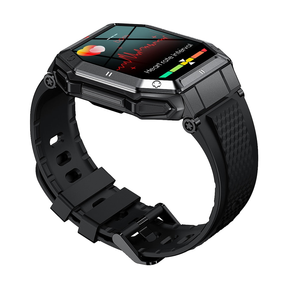 Ceas smartwatch barbati TechONE® K55, Negru