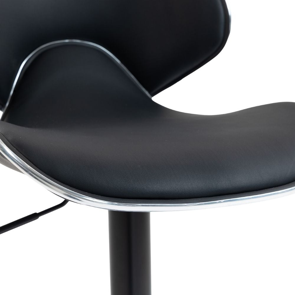 Scaun de Bar Inalt Cu Spatar KD Home® Sky Vintage, Negru