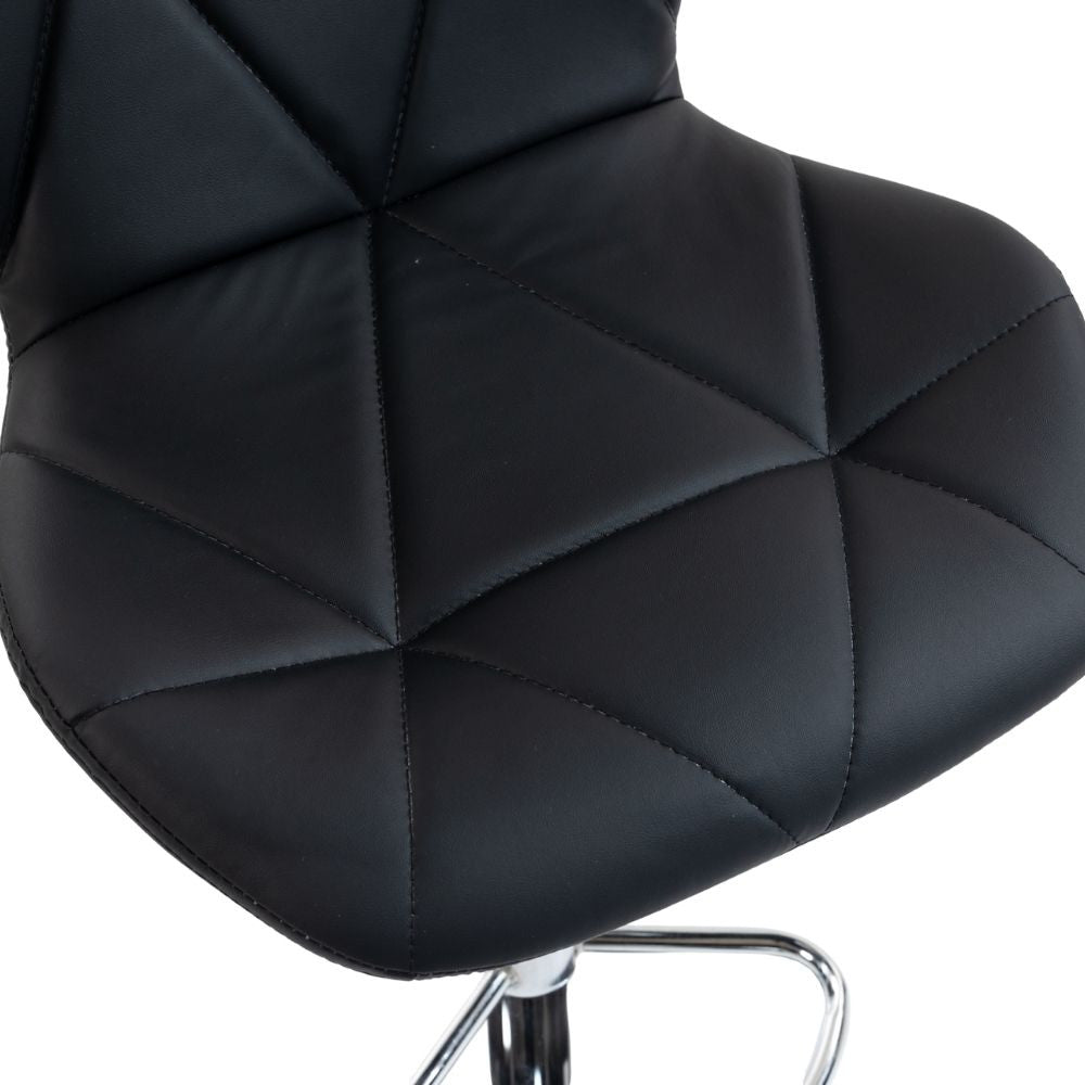 Scaun de Bar Inalt Cu Spatar KD Home Velvet Rise 360, Negru