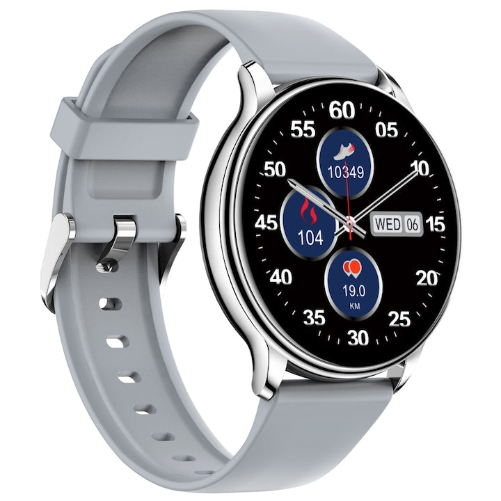 Ceas smartwatch TechONE® KM10 Pro, Argintiu