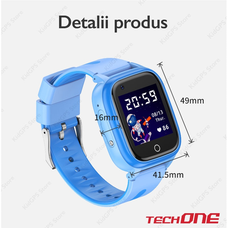 Ceas smartwatch GPS copii Techone™ CT03, Albastru