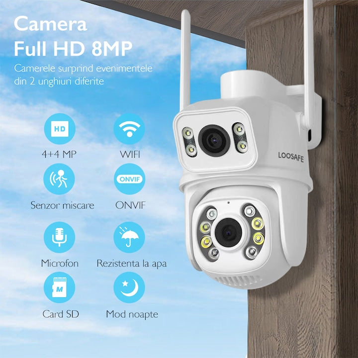 Camera de supraveghere dubla WIFI Loosafe® Master Eye