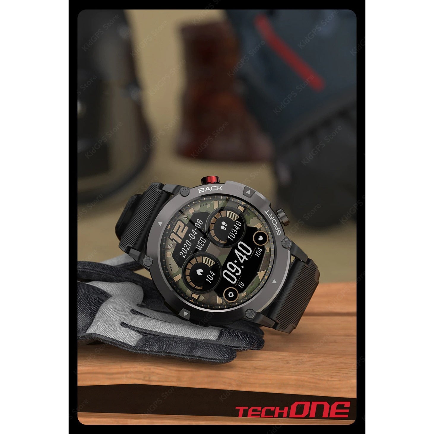 Ceas smartwatch barbati TechONE® C21, Negru