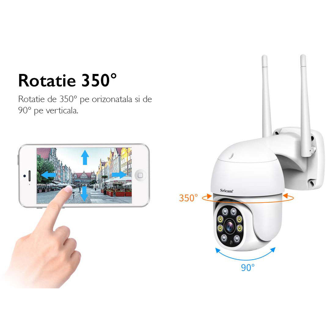 Camera de supraveghere WIFI Sricam SP028 interior/exterior