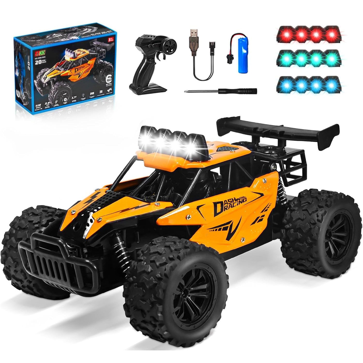 Masinuta cu Telecomanda 2-1 Kidprotect RockCrusher Buggy RC