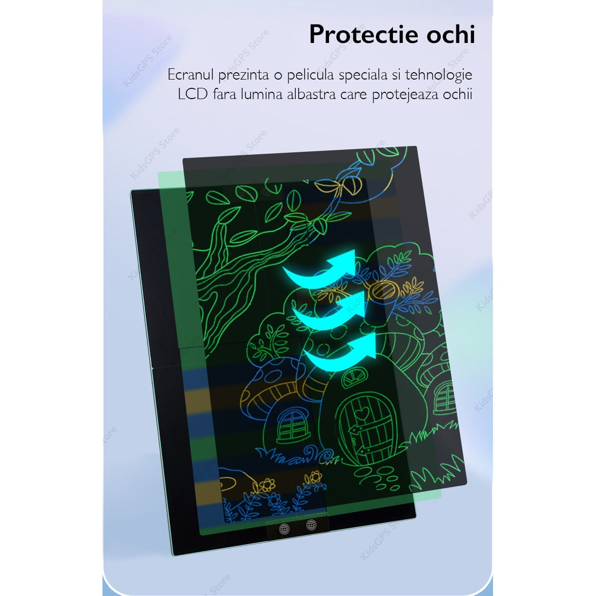 Tableta de scris si desenat color dubla Techone® Draw Pro 21 inch