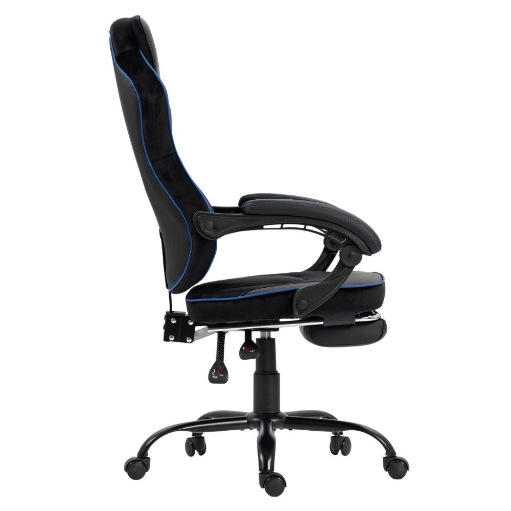 Scaun Gaming Ergonomic Premium Profesional KD Home Apex Fusion EIZI, Negru/Albastru