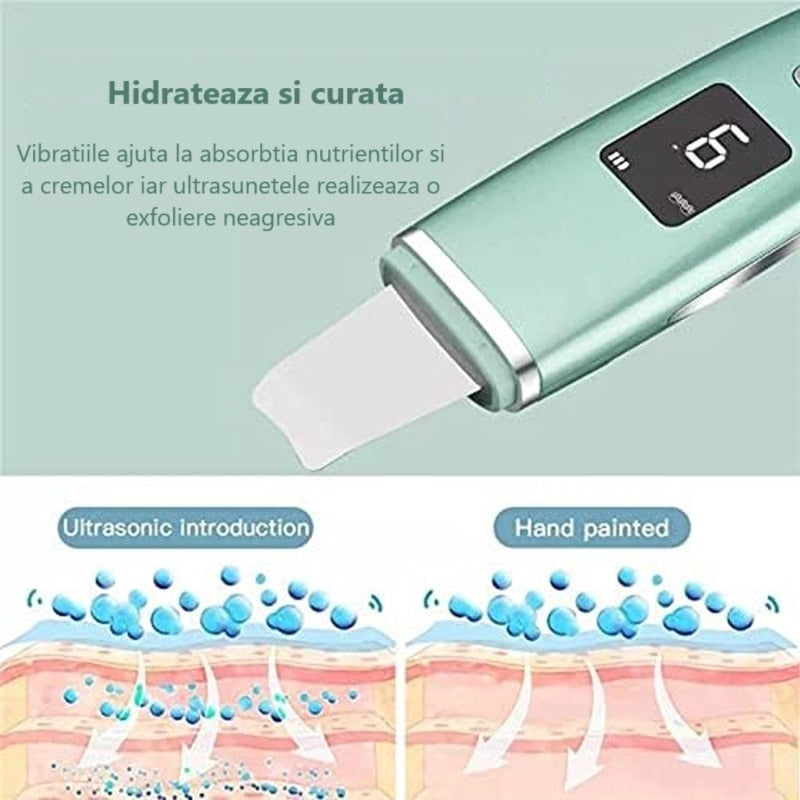 Aparat de curatare faciala cu ultrasunete, Horigen® C1 Pro