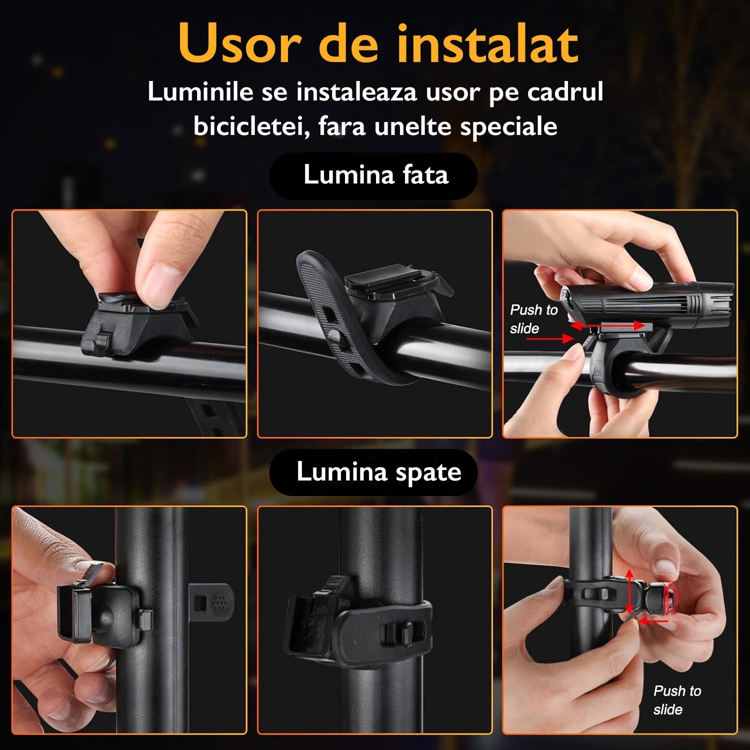 Set Far si Stop Bicicleta Huerler® Lightly