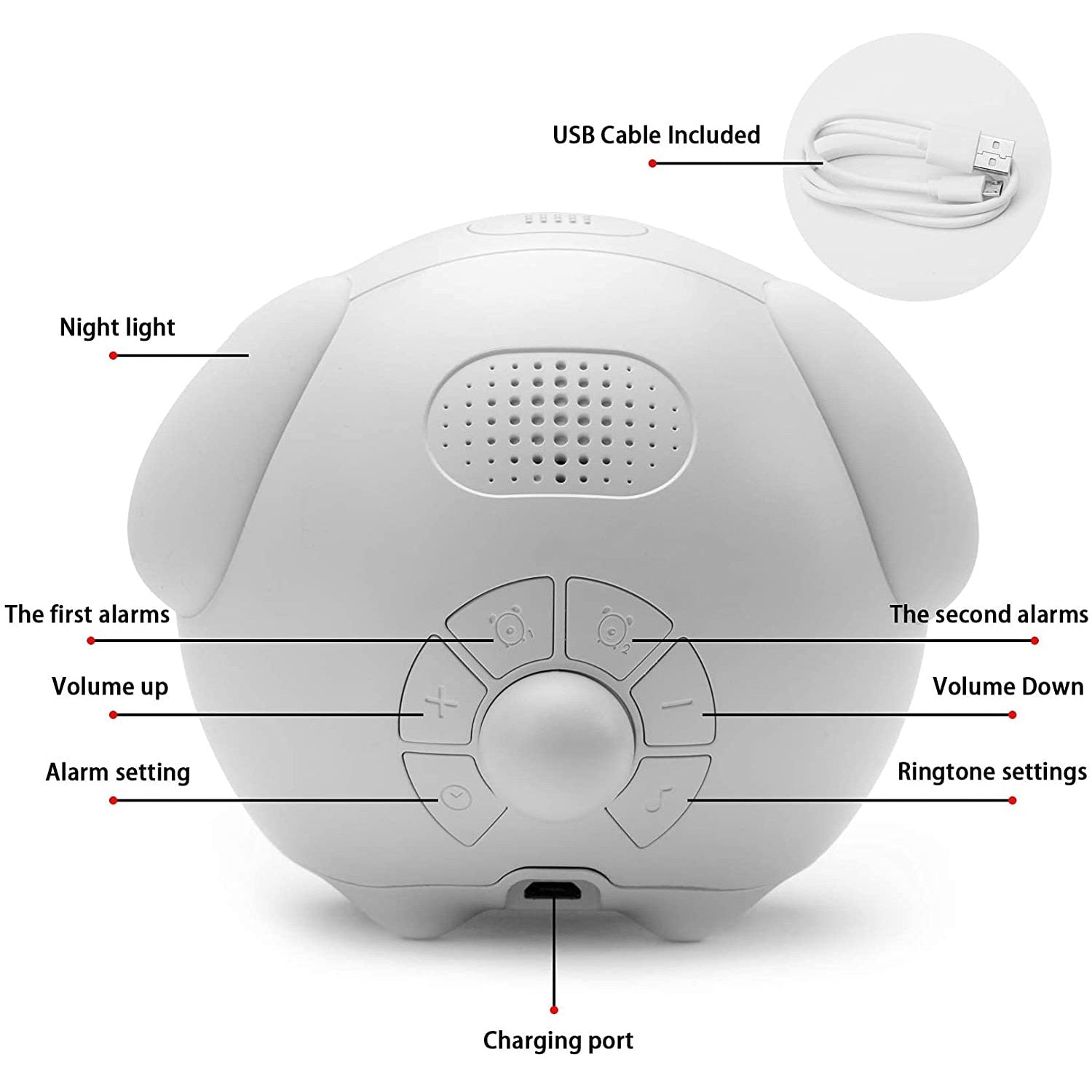 Ceas digital cu alarma copii KD Home® Emoji