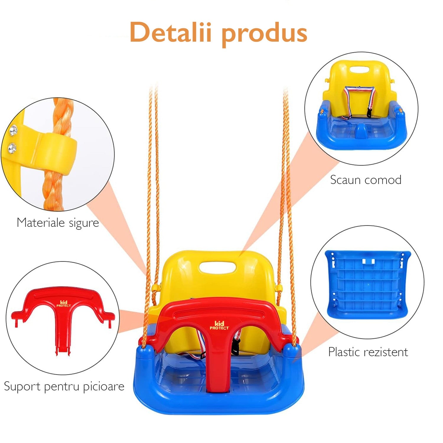 Leagan Copii 3 in 1 de Exterior si Interior KidProtect® Swing Buddy
