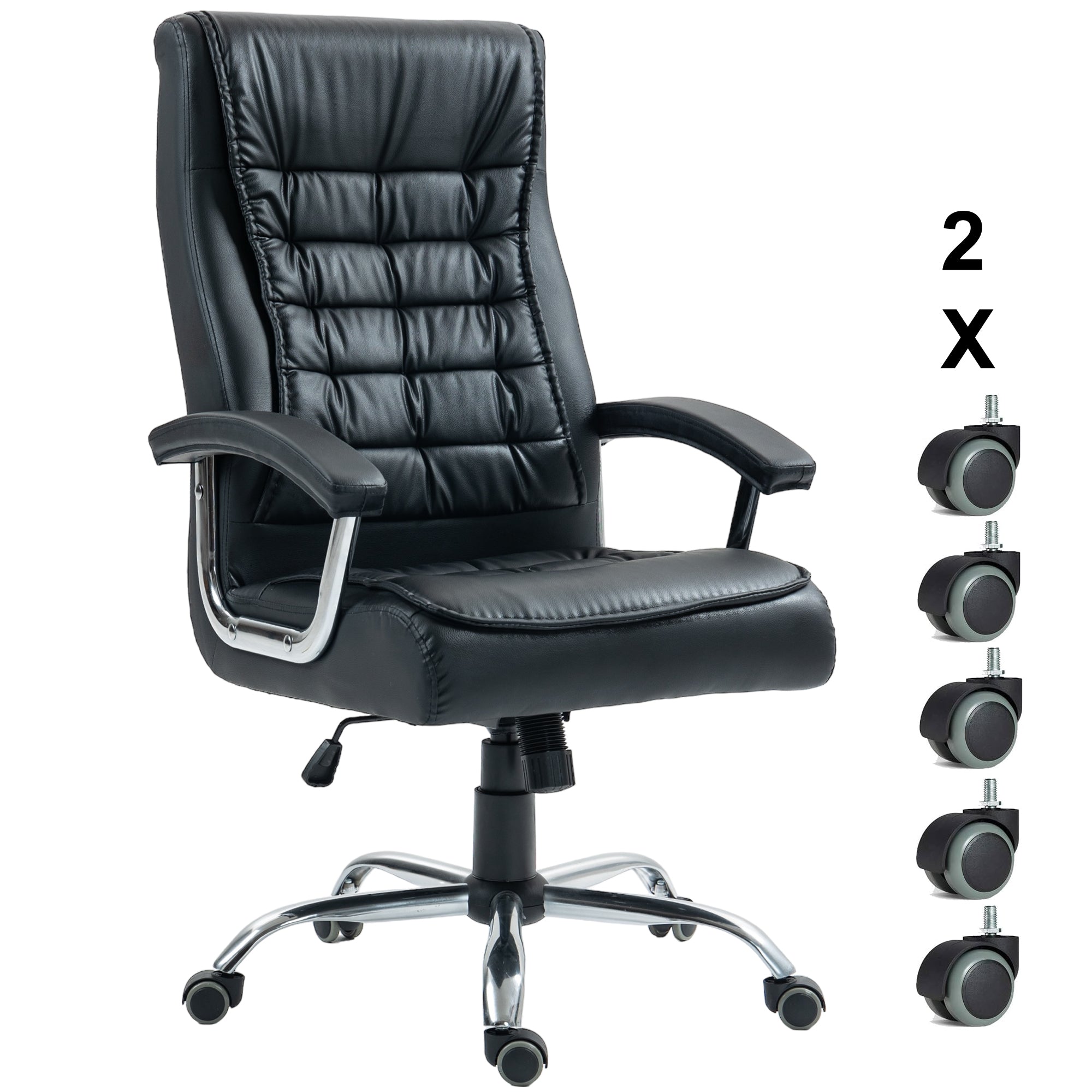 Scaun De Birou Directorial Ergonomic KD Home® Director's Choice 2023A, Negru