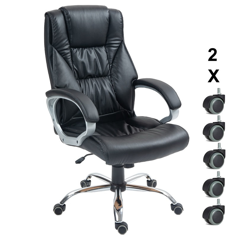 Scaun De Birou Directorial Ergonomic KD Home® Prestige Comfort A59, Negru